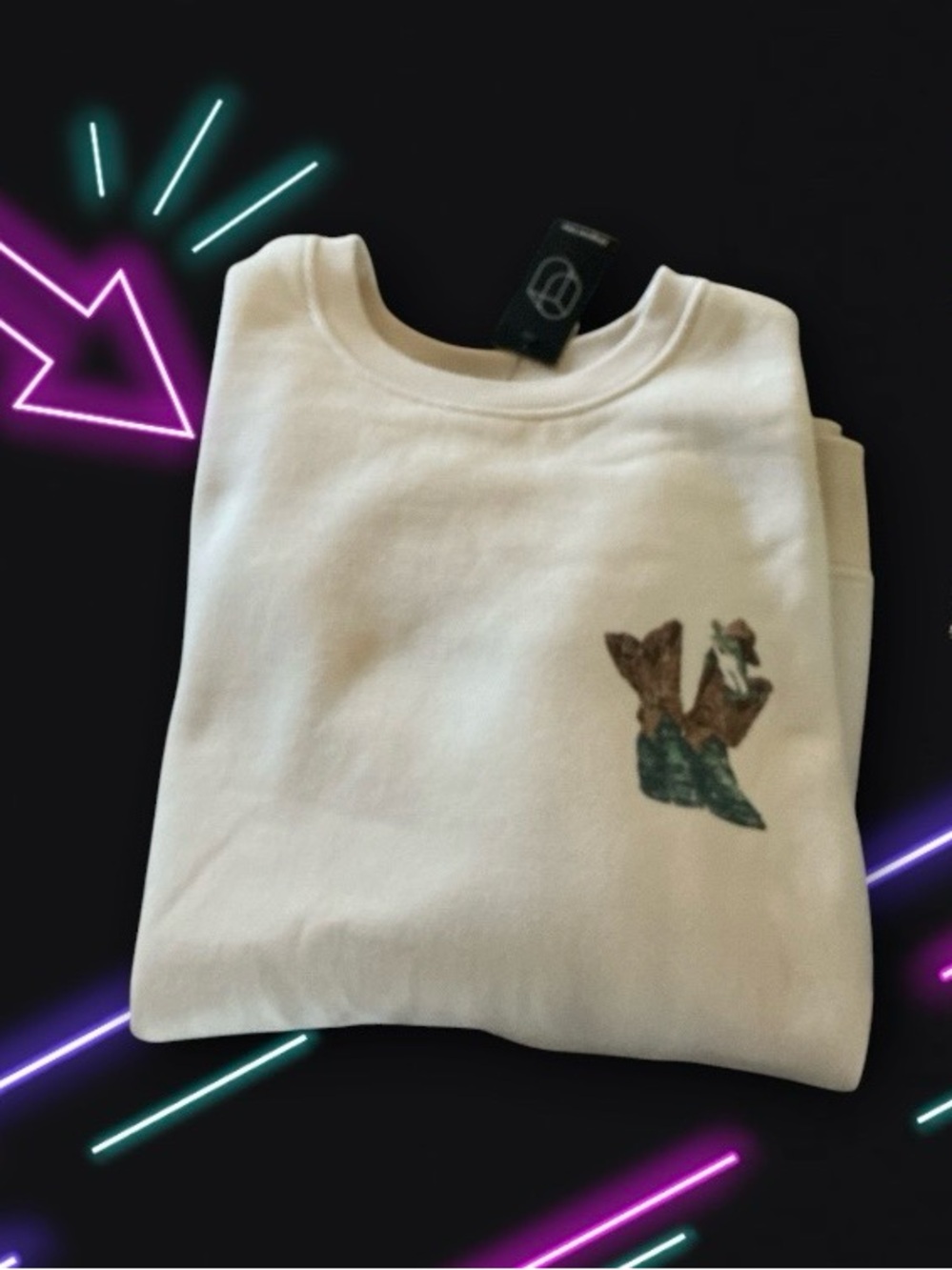 Original Use Cream Crewneck Sweatshirt with Embroidered Detail - Picture 5 of 7